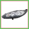 Proiettore Sinistro H7-H1 Elettrico Con Motore-Nero Ford Fiesta Mk Vi-(Anno 2008-2012)