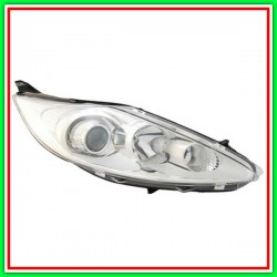 Right Projector H1-H7 Chrome Electric-With FORD Fiesta Mk Vi-(Year 2008-2012)