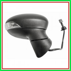 Electric-Thermal-Black Right RearView Mirror-With Headlight-Aspheric-Chrome-8H6P FORD Fiesta Mk Vi-(Year 2008-2012)