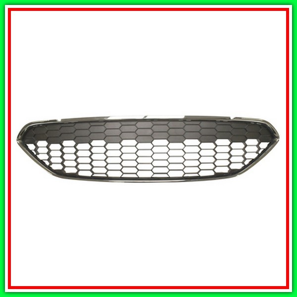 Black Radiator Grille With Chrome Frame Mod 02-16 Onwards FORD Fiesta Mk Vi-(Year 2013-2017)
