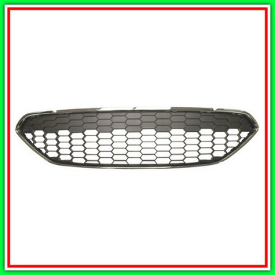 Black Radiator Grille With Chrome Frame Mod 02-16 Onwards FORD Fiesta Mk Vi-(Year 2013-2017)