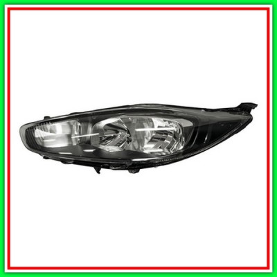 Proiettore Sinistro H7-H15 Elettrico Con Motore-Nero Ford Fiesta Mk Vi-(Anno 2013-2017)