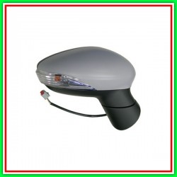 Electric Right Rearview Mirror With Primer-Con Headlight-Aspheric-Chrome FORD Fiesta Mk Vi-(Year 2013-2017)