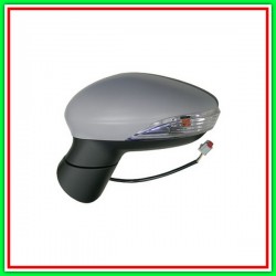 Electric Left Rearview Mirror With Primer-With Headlight-Chrome-Aspheric FORD Fiesta Mk Vi-(Year 2013-2017)