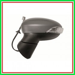 Electrical-Thermal Left Rearview Mirror With Primer-With Headlight-Aspheric-Chrome-10H6P FORD Fiesta Mk Vi-(Year 2013-2017)