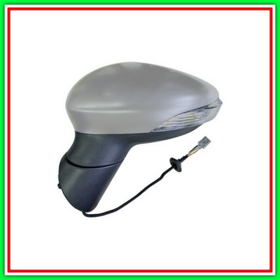 Retrovisore Sinistro Elettrico-Termico Con Primer-Con Fanale-Asferico-Cromato-6 Pins Ford B-Max-(Anno 2012-2017)