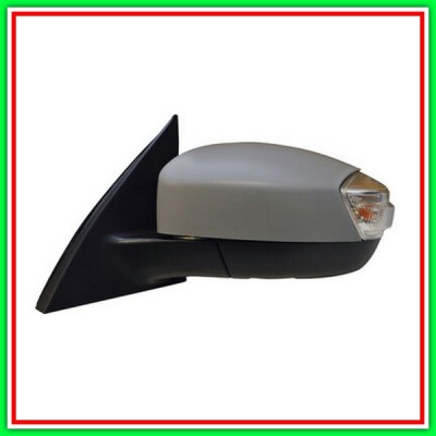 Retrovisore Sinistro Elettrico-Termico Con Primer-Con Fanale-Con Luce Cortesia-Asferico-Cromato Ford S-Max-(Anno 2006-2010)