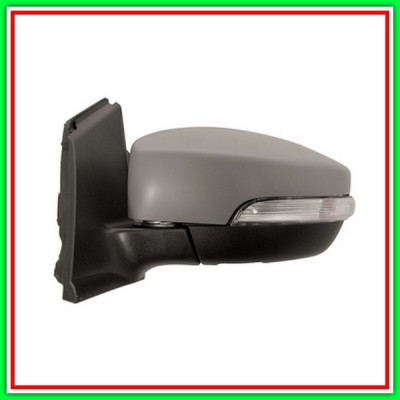 Retrovisore Sinistro Elettrico-Termico Con Primer-Con Fanale-Asferico-Cromato Ford Kuga-(Anno 2013-2016)