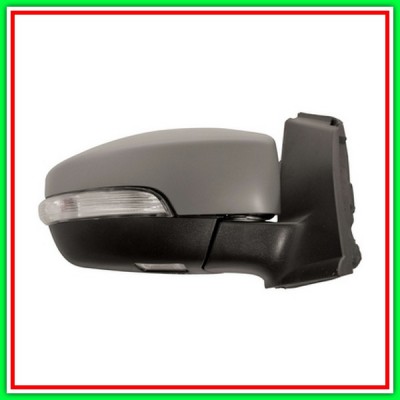 Retrovisore Destro Elettrico-Termico-Con Primer-Chiudibile-Con Fanale-Con Luce Cortesia-Asferico-Cromato Ford Kuga-(2013-2016)