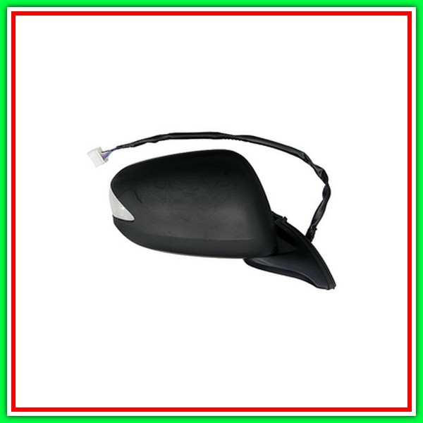 Retrovisore Destro Elettrico-Nero-Con Fanale-Convesso-Cromato Honda Jazz-(Anno 2008-2010)