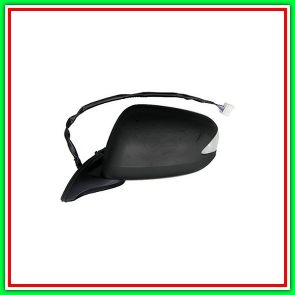 Retrovisore Sinistro Elettrico-Nero-Con Fanale-Convesso-Cromato Honda Jazz-(Anno 2008-2010)