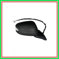 Electric-Black-Thermal Right Rearview Mirror-With Headlight-Convex-Chrome HONDA Jazz-(Year 2008-2010)