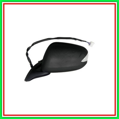 Retrovisore Sinistro Elettrico-Nero-Termico-Con Fanale-Convesso-Cromato Honda Jazz-(Anno 2008-2010)