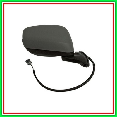 Retrovisore Destro Elettrico Con Primer-Cromato-Convesso Honda Jazz-(Anno 2008-2010)