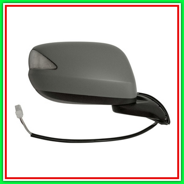 Retrovisore Destro Elettrico Con Primer-Con Fanale-Chiudibile-Convesso-Cromato Honda Jazz-(Anno 2008-2010)