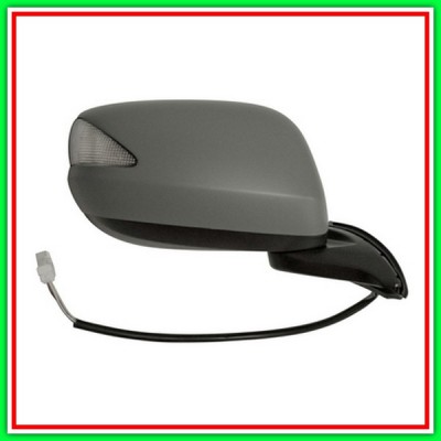 Retrovisore Destro Elettrico Con Primer-Con Fanale-Chiudibile-Convesso-Cromato Honda Jazz-(Anno 2008-2010)