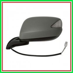 Electric Left Rearview Mirror With Primer-Con Headlight-Closeable-Chrome-Convex HONDA Jazz-(Year 2008-2010)