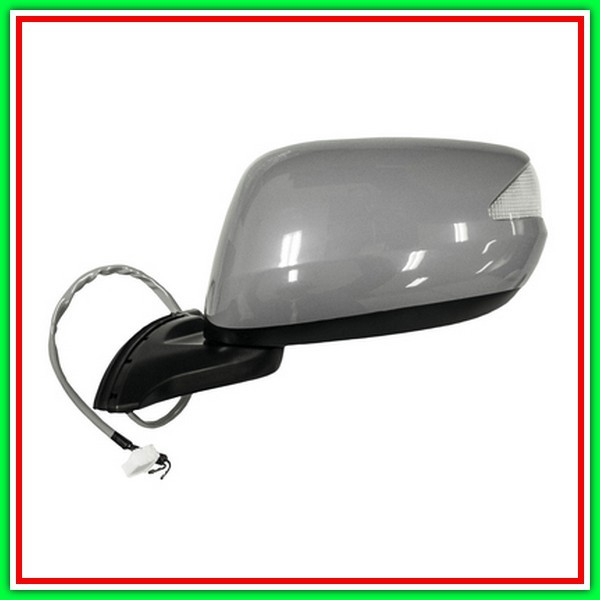 Retrovisore Sinistro Elettrico-Termico Con Primer-Con Fanale-Chiudibile-Cromato-Convesso Honda Jazz-(Anno 2008-2010)