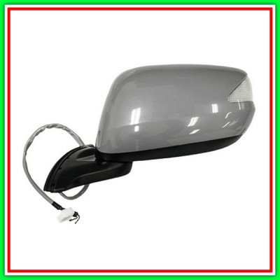 Retrovisore Sinistro Elettrico-Termico Con Primer-Con Fanale-Chiudibile-Cromato-Convesso Honda Jazz-(Anno 2008-2010)