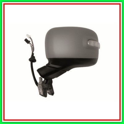 Retrovisore Sinistro Elettrico-Termico Con Primer-Con Fanale-Chiudibile-Con Visuale Angolo Morto-Asferico-Cromato-9 Pin
