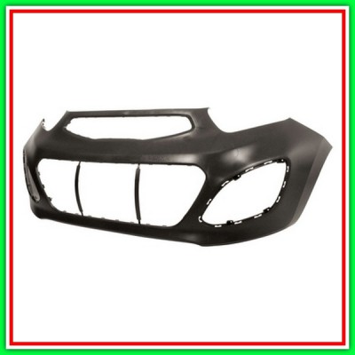 Paraurti Anteriore Nero-Con Sede Fendi Mod 5 Porte Kia Picanto-(Anno 2011-2015)