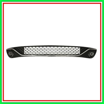 Central Grid Paraurti Black With Chrome Molding LANCIA Ypsilon-(Year 2015 Onwards)