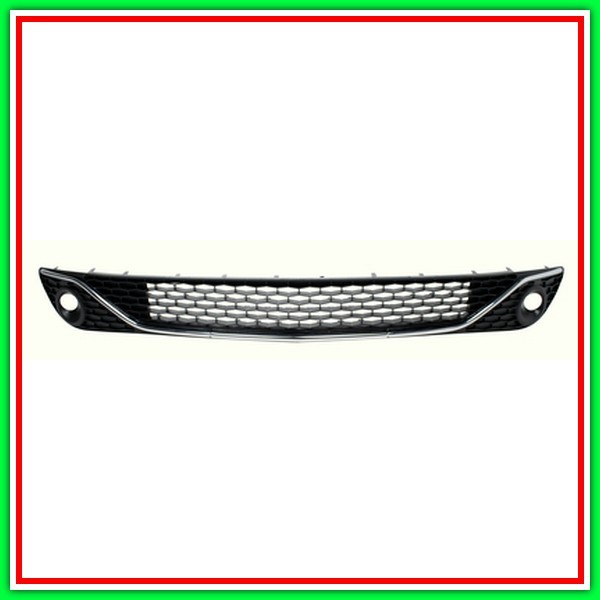 Central Grid Paraurti Black With Chrome Molding-With Fendi headquarters LANCIA Ypsilon-(Year 2015 Onwards)