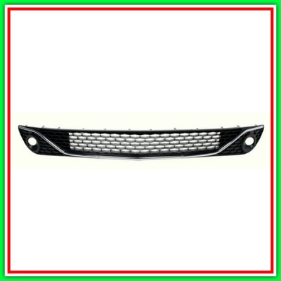 Central Grid Paraurti Black With Chrome Molding-With Fendi headquarters LANCIA Ypsilon-(Year 2015 Onwards)