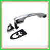 Left-Chrome Glossy Front Outer Handle With hole NOTTOLINO LANCIA Ypsilon-(Year 2015 Onwards)