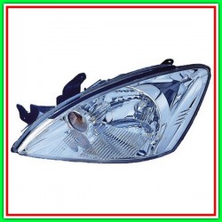 Proiettore Sinistro H4 Elettrico Cromato-Senza Motore Mitsubishi Lancer-(Anno 2002-2008)