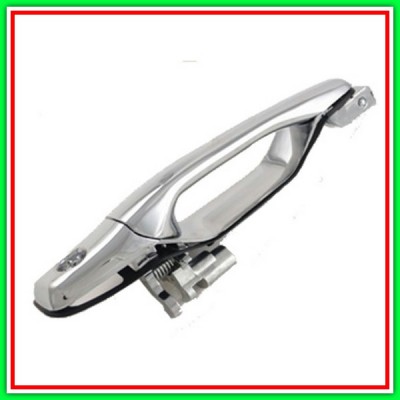Maniglia Esterna Anteriore Sinistra Cromata-Con Foro Nottolino Mitsubishi Outlander-(Anno 2003-2006)