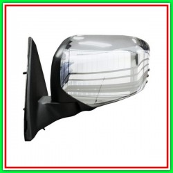 Left Rearview Mirror Manual Black-Convex-Chrome-With Chrome Shell MITSUBISHI L200-Road-(Year 2005-2010)