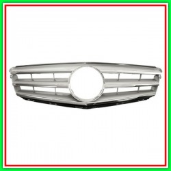 Griglia Radiatore Cromata Argento-Lucido Senza Porta Emblema - Mod Amg Mercedes Classe C (W2S204)-(Anno 2007-2010)
