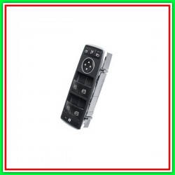 Pulsantiera Nera-4 Interruttori-Alzacristallo Porta Anteriore Sinistra-Con Funzione Chiusura Retrovisori-3 Pins