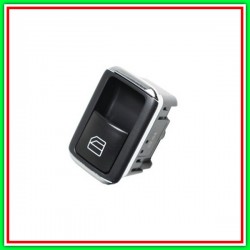 Interruttore Alzacristallo Nero-Bordo Cromato-Porta Anteriore Destra-4 Pins Mercedes Classe C (W2S204)-(Anno 2007-2010)