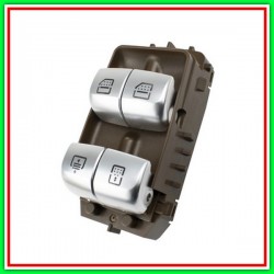 Pulsantiera Marrone-2 Interruttori-Alzacristallo Porta Anteriore Destra-Con Funzione Parasole Posteriore-3 Pins