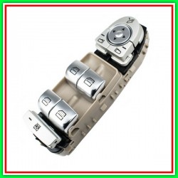 Pulsantiera Beige-4 Interruttori-Alzacristallo Porta Anteriore Sinistra-3 Pins Mercedes-S Class (W222)-Mod. 06/13-06/17