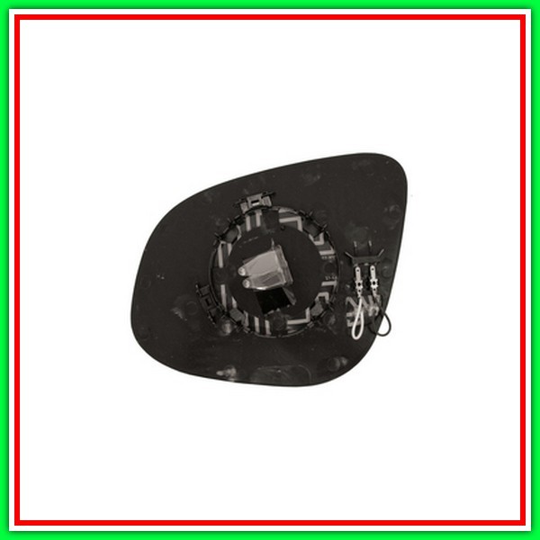 Piastra Specchio Destra Asferica-Termica Cromata Mercedes Citan (W415)-(Anno 2012 In Poi)