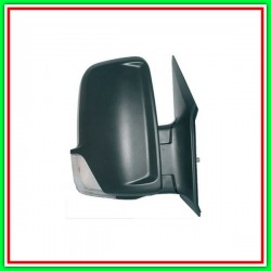 Manual Black-With Headlight-Convex-Chrome Right Rearviewer MERCEDES Sprinter-(Year 2006-2013)