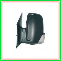 Electrical-Black-Thermal Left Rearview Mirror-With Headlight-Convex-Chrome MERCEDES Sprinter-(Year 2006-2013)
