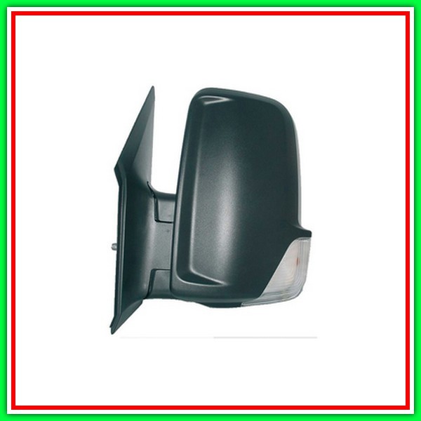 Electrical-Black-Thermal Left Rearview Mirror-With Headlight-Convex-Chrome MERCEDES Sprinter-(Year 2006-2013)