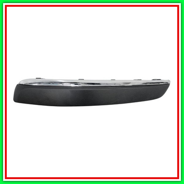 Right Molding With Primer-With Chrome Profile-PARAURTI Front PEUGEOT 407-(Year 2004-2007)