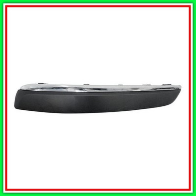 Modanatura Destra Con Primer-Con Profilo Cromato-Paraurti Anteriore Peugeot 407-(Anno 2004-2007)