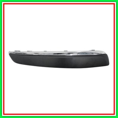 Modanatura Sinistra Con Primer-Con Profilo Cromato-Paraurti Anteriore Peugeot 407-(Anno 2004-2007)