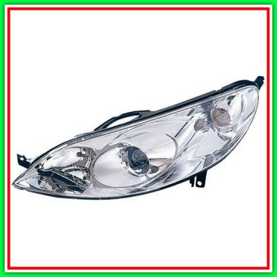 Proiettore Sinistro H1-H7 Elettrico Con Motore Peugeot 407-(Anno 2004-2007)
