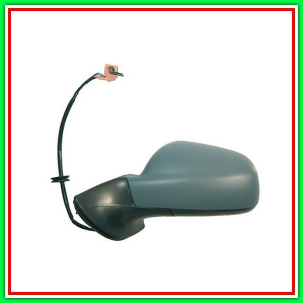 Retrovisore Sinistro Elettrico-Termico Con Primer-Convesso-Blu Peugeot 407-(Anno 2004-2007)