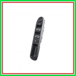 Pulsantiera Nera-4 Interruttori-Alzacristallo Porta Anteriore Sinistra-9 Pins Peugeot 407-(Anno 2004-2007)