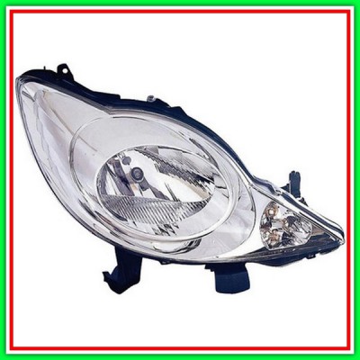 Right Projector H4 Electric With Electric PEUGEOT 107-(Year 2009-2012)