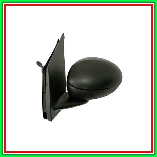 Left Rearview Mirror A Cable-Black-Convex-Chrome PEUGEOT 107-(Year 2009-2012)