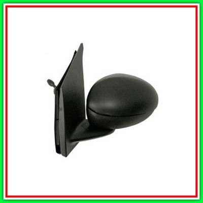Left Rearview Mirror A Cable-Black-Convex-Chrome PEUGEOT 107-(Year 2009-2012)